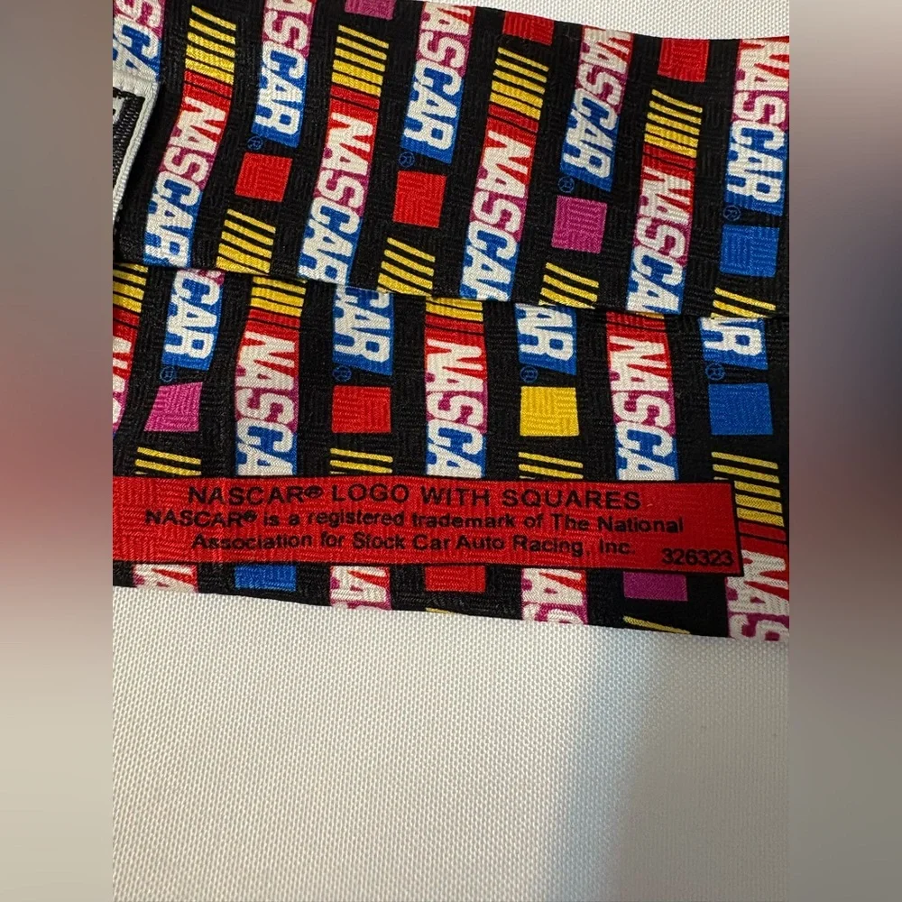 Nascar Tie Mens Neck‎ tie Sport Nascar Logo Squares Men's Tie black multi color